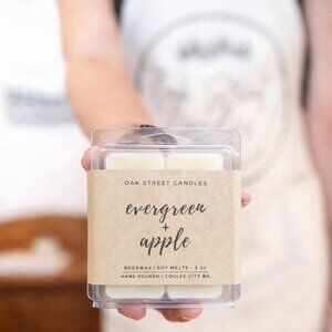 Oak Street Candles Natural Soy Wax Melts Evergreen + Apple